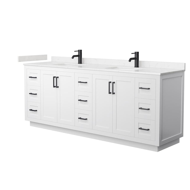 Miranda 84" Free Standing Double Basin Vanity Set with Cabinet and Cultured Marble Vanity Top - image 12