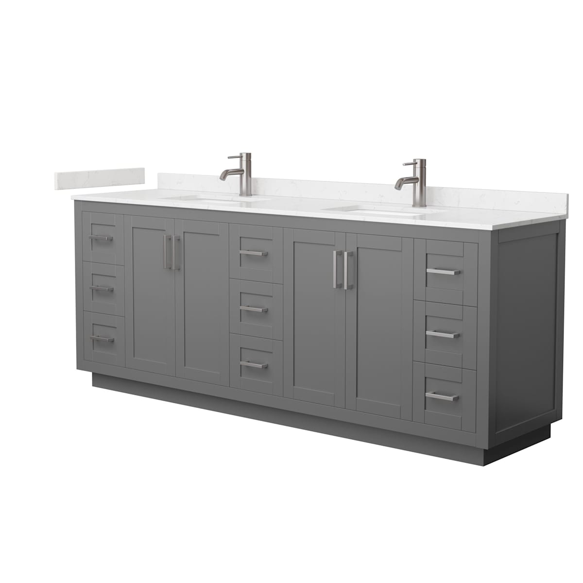 Miranda 84" Free Standing Double Basin Vanity Set with Cabinet and Cultured Marble Vanity Top - image 14