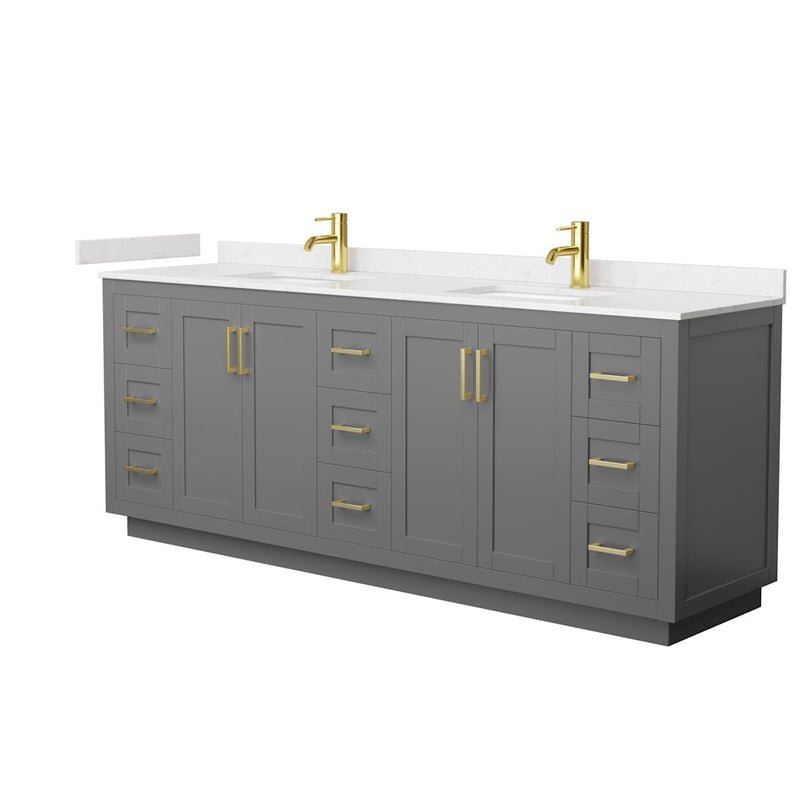Miranda 84" Free Standing Double Basin Vanity Set with Cabinet and Cultured Marble Vanity Top - image 18