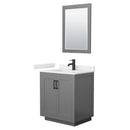 Miranda 30" Free Standing Single Basin Vanity Set with Cabinet, Quartz Vanity Top, and Framed Mirror - image 13