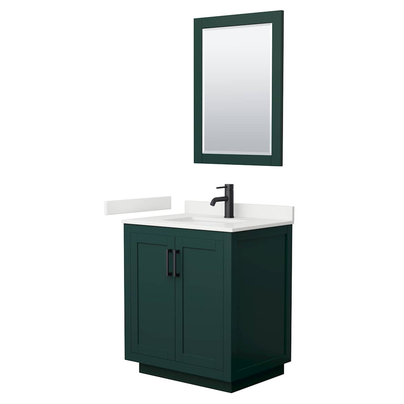 Miranda 30" Free Standing Single Basin Vanity Set with Cabinet, Quartz Vanity Top, and Framed Mirror - image 17