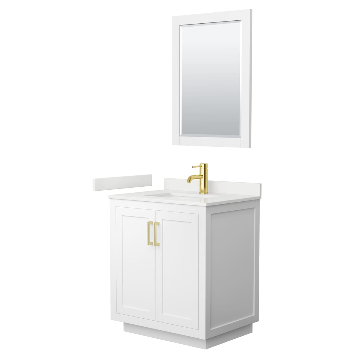 Miranda 30" Free Standing Single Basin Vanity Set with Cabinet, Quartz Vanity Top, and Framed Mirror - image 21