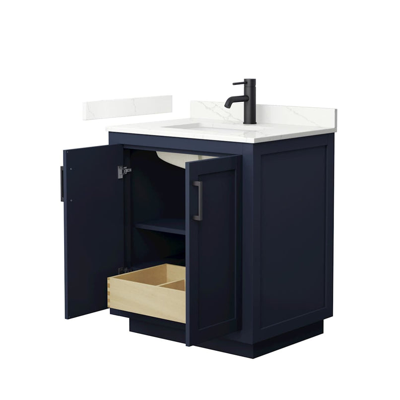 Miranda 30" Free Standing Single Basin Vanity Set with Cabinet and Quartz Vanity Top - image 3