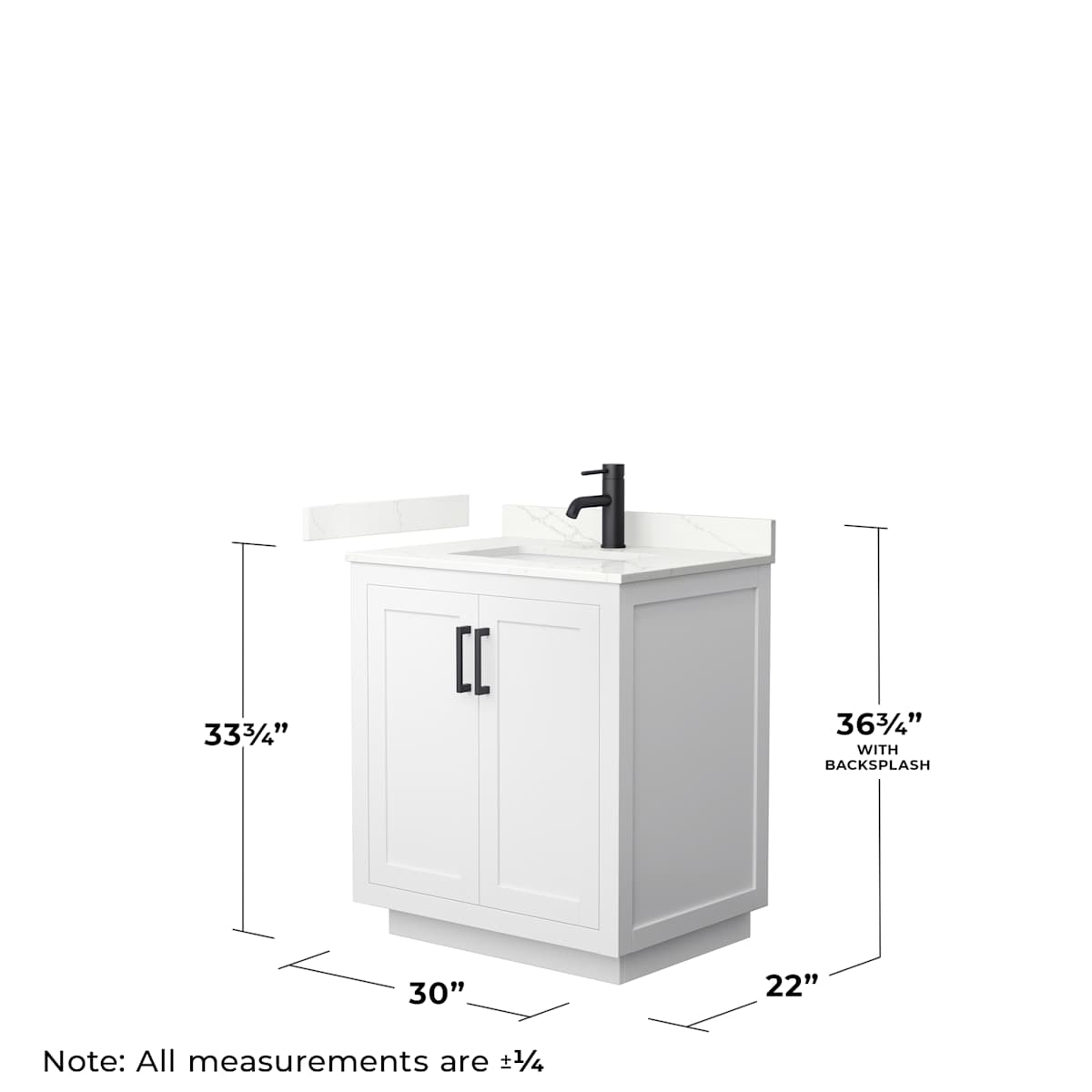 Miranda 30" Free Standing Single Basin Vanity Set with Cabinet and Quartz Vanity Top