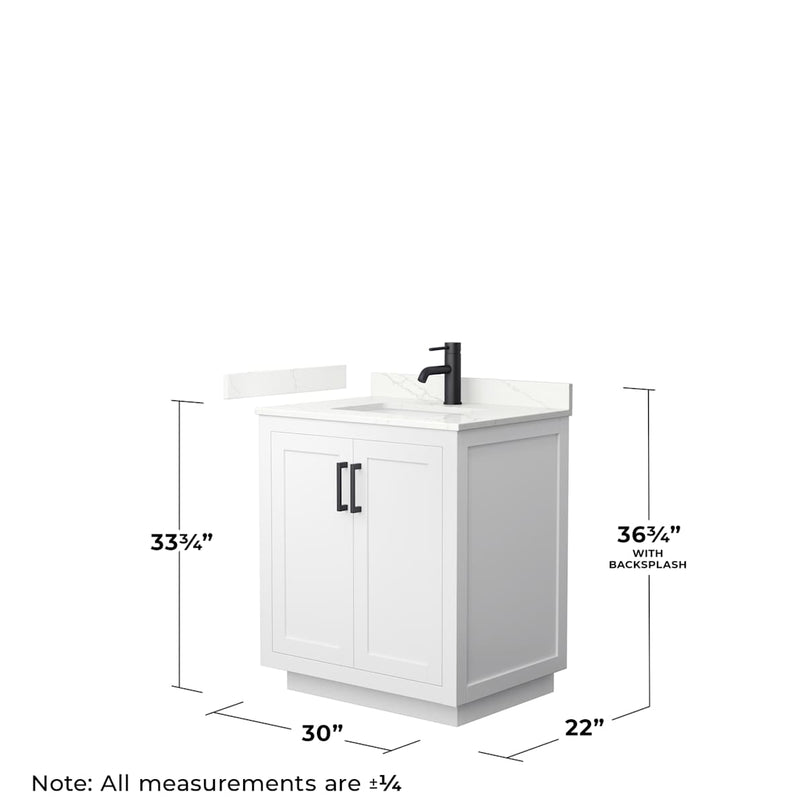Miranda 30" Free Standing Single Basin Vanity Set with Cabinet and Quartz Vanity Top - image 6