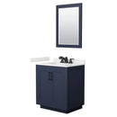 Miranda 30" Free Standing Single Basin Vanity Set with Cabinet, Quartz Vanity Top, and Framed Mirror - image 9