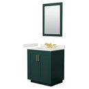 Miranda 30" Free Standing Single Basin Vanity Set with Cabinet, Quartz Vanity Top, and Framed Mirror - image 15