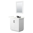 Miranda 30" Free Standing Single Basin Vanity Set with Cabinet, Quartz Vanity Top, and Framed Mirror - image 17