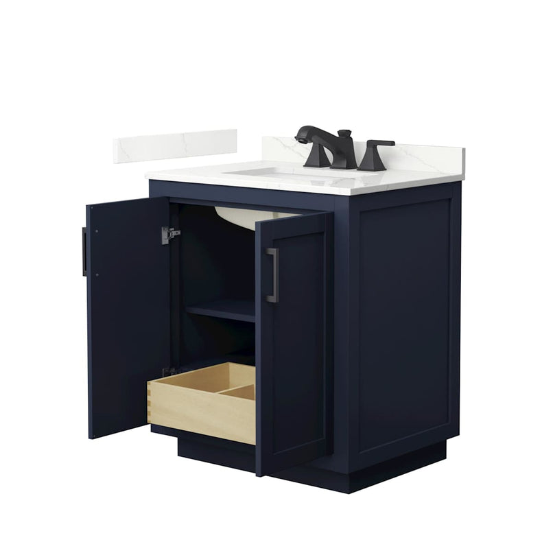 Miranda 30" Free Standing Single Basin Vanity Set with Cabinet and Quartz Vanity Top - image 3