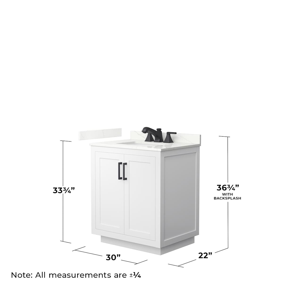 Miranda 30" Free Standing Single Basin Vanity Set with Cabinet and Quartz Vanity Top