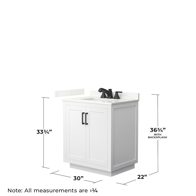 Miranda 30" Free Standing Single Basin Vanity Set with Cabinet and Quartz Vanity Top - image 6