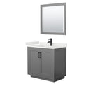 Miranda 36" Free Standing Single Basin Vanity Set with Cabinet, Quartz Vanity Top, and Framed Mirror - image 12