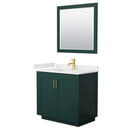 Miranda 36" Free Standing Single Basin Vanity Set with Cabinet, Quartz Vanity Top, and Framed Mirror - image 15