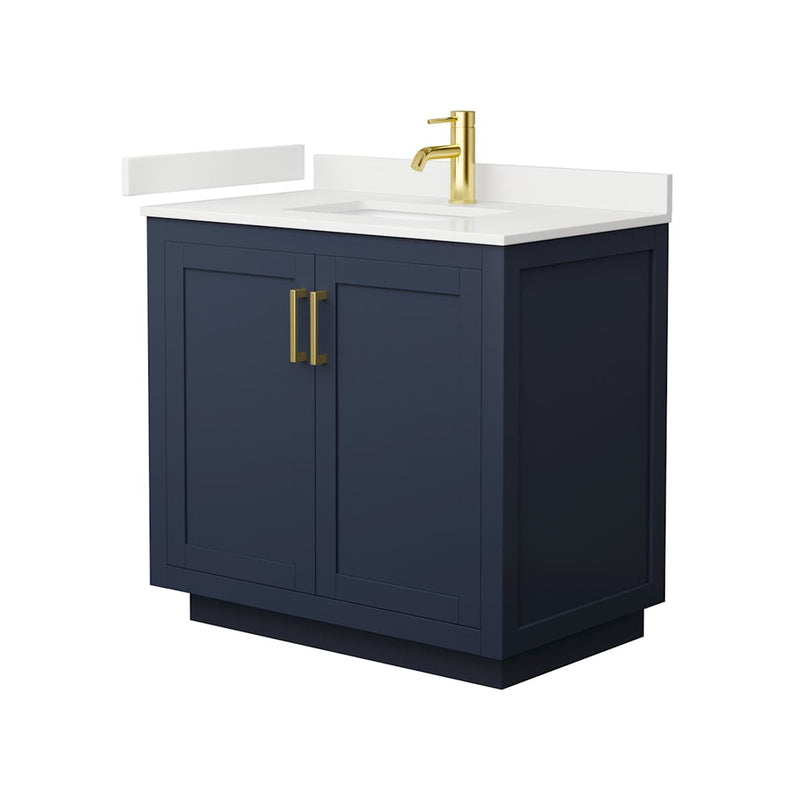 Miranda 36" Free Standing Single Basin Vanity Set with Cabinet and Quartz Vanity Top - image 9