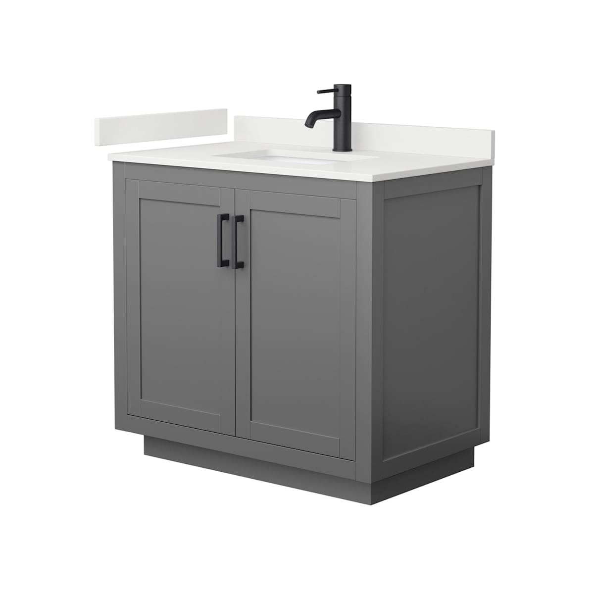 Miranda 36" Free Standing Single Basin Vanity Set with Cabinet and Quartz Vanity Top