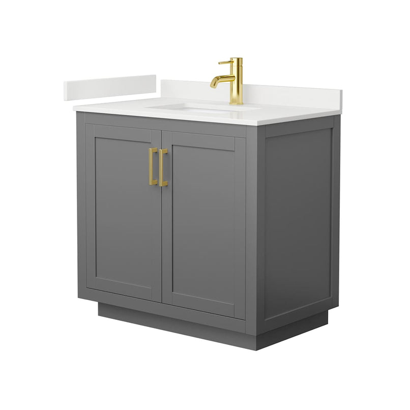 Miranda 36" Free Standing Single Basin Vanity Set with Cabinet and Quartz Vanity Top - image 15