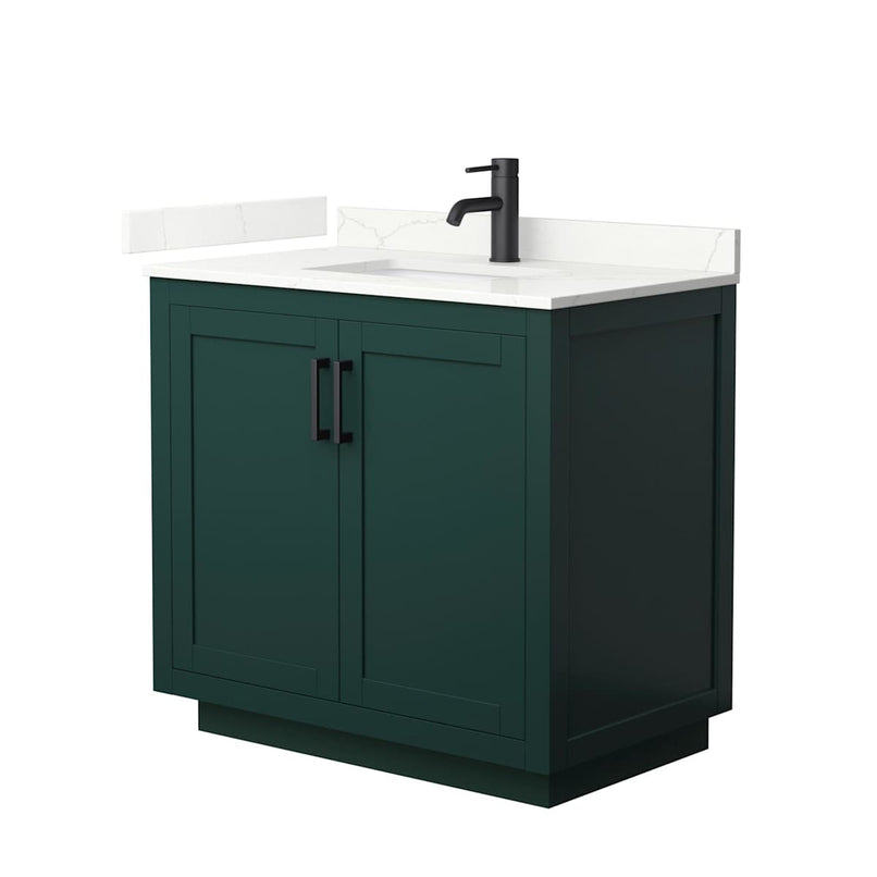 Miranda 36" Free Standing Single Basin Vanity Set with Cabinet and Quartz Vanity Top - image 16
