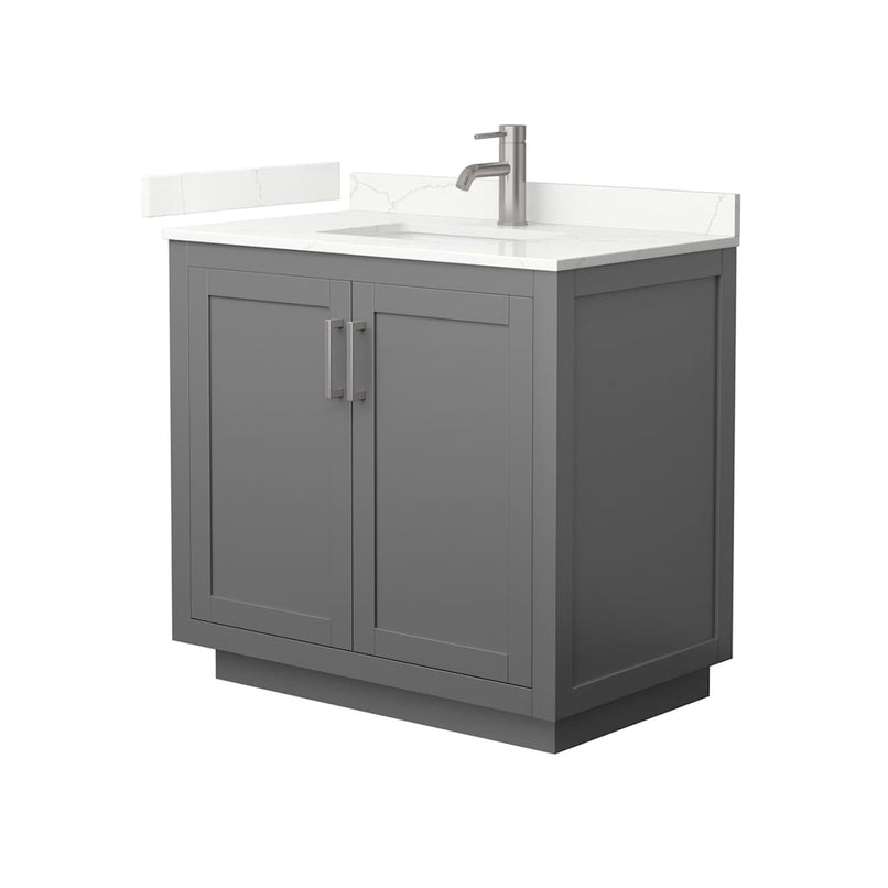 Miranda 36" Free Standing Single Basin Vanity Set with Cabinet and Quartz Vanity Top - image 17