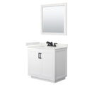 Miranda 36" Free Standing Single Basin Vanity Set with Cabinet, Quartz Vanity Top, and Framed Mirror - image 20