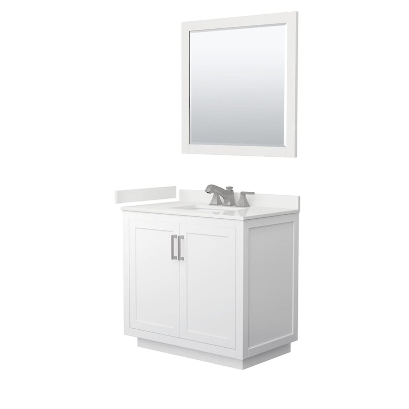 Miranda 36" Free Standing Single Basin Vanity Set with Cabinet, Quartz Vanity Top, and Framed Mirror - image 21