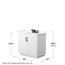 Miranda 36" Free Standing Single Basin Vanity Set with Cabinet and Quartz Vanity Top - image 6