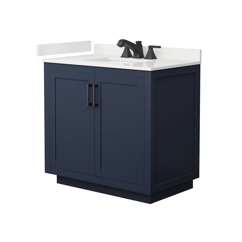 Miranda 36" Free Standing Single Basin Vanity Set with Cabinet and Quartz Vanity Top - image 8