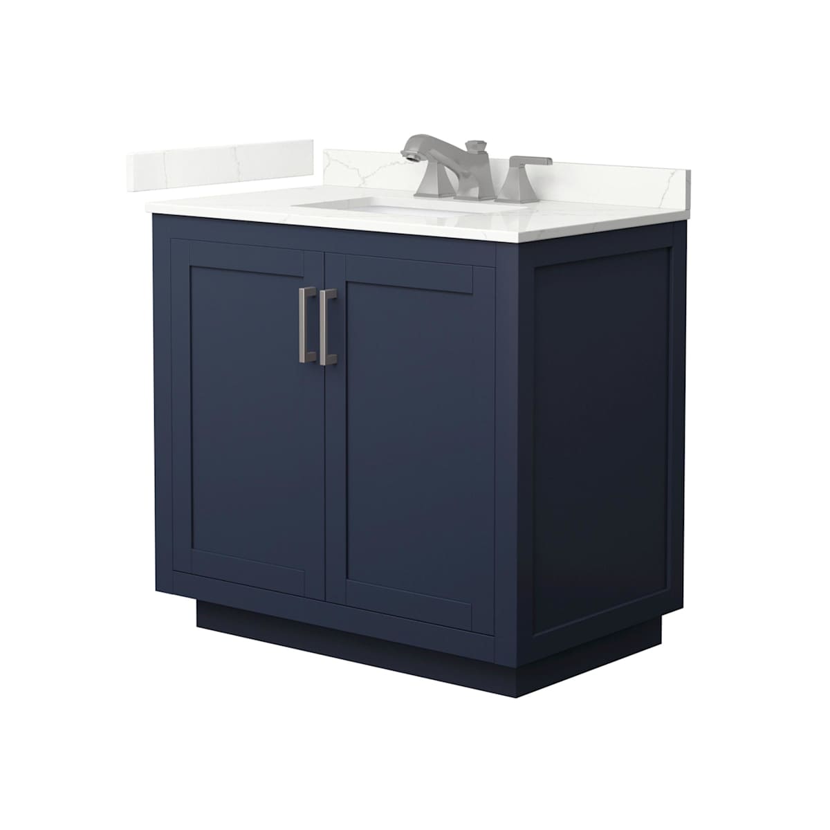 Miranda 36" Free Standing Single Basin Vanity Set with Cabinet and Quartz Vanity Top