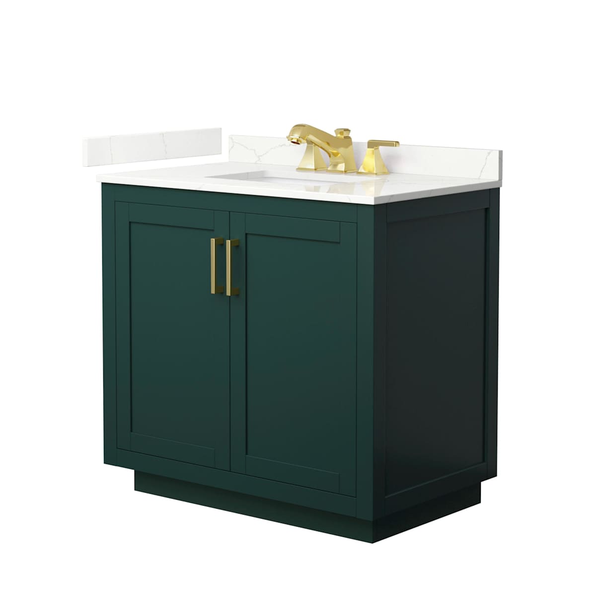 Miranda 36" Free Standing Single Basin Vanity Set with Cabinet and Quartz Vanity Top