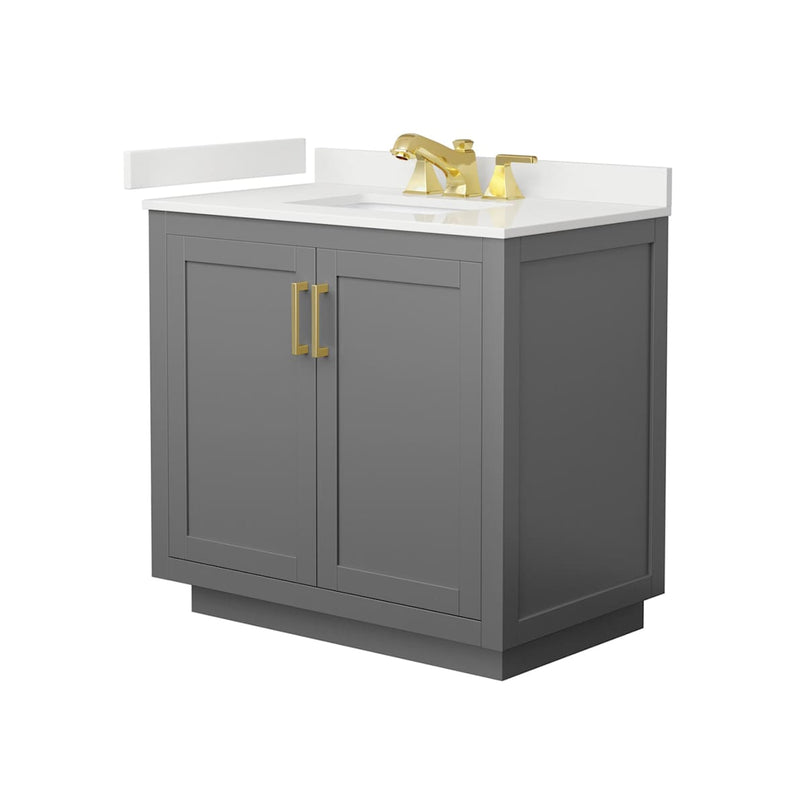 Miranda 36" Free Standing Single Basin Vanity Set with Cabinet and Quartz Vanity Top - image 15