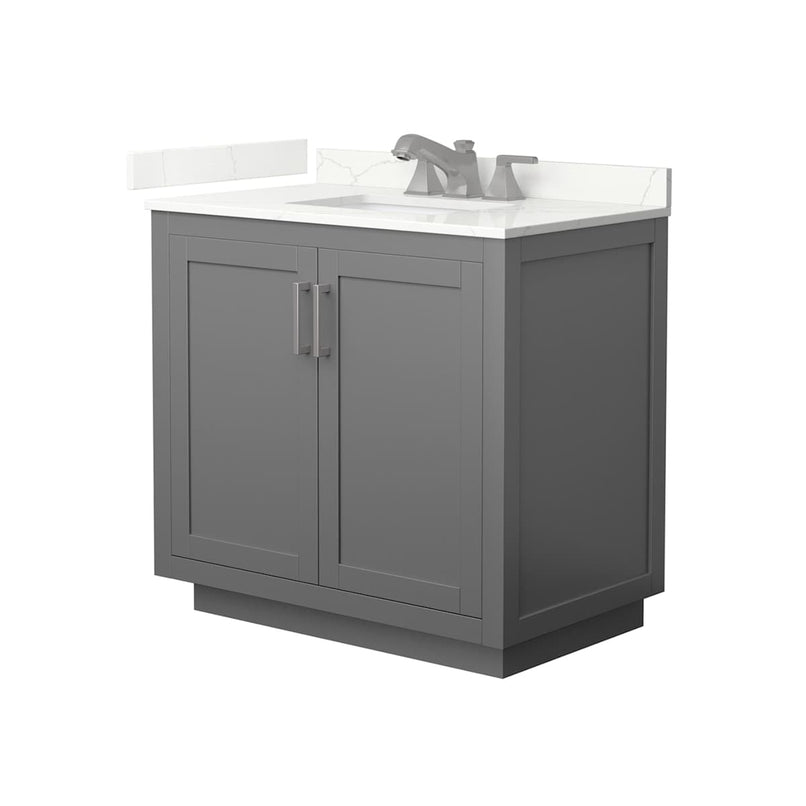 Miranda 36" Free Standing Single Basin Vanity Set with Cabinet and Quartz Vanity Top - image 17