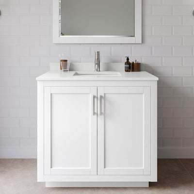 Miranda 36" Free Standing Single Basin Vanity Set with Cabinet and Quartz Vanity Top - image 1