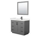 Miranda 42" Free Standing Single Basin Vanity Set with Cabinet, Quartz Vanity Top, and Framed Mirror - image 13