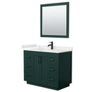 Miranda 42" Free Standing Single Basin Vanity Set with Cabinet, Quartz Vanity Top, and Framed Mirror - image 17