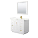 Miranda 42" Free Standing Single Basin Vanity Set with Cabinet, Quartz Vanity Top, and Framed Mirror - image 20