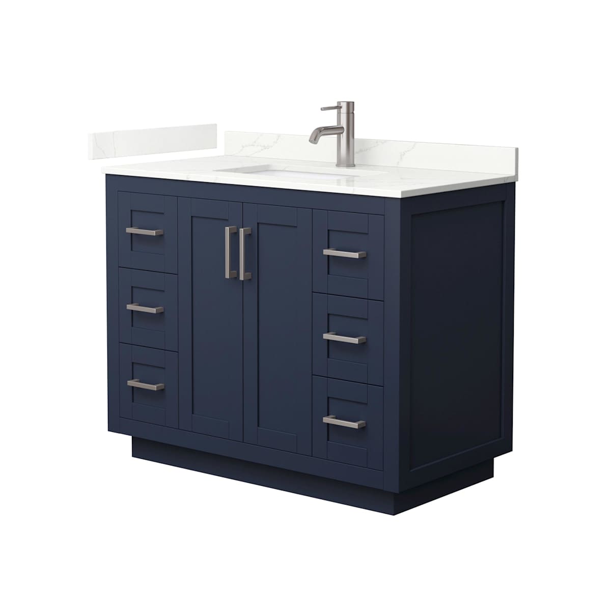 Miranda 42" Free Standing Single Basin Vanity Set with Cabinet and Quartz Vanity Top - image 10