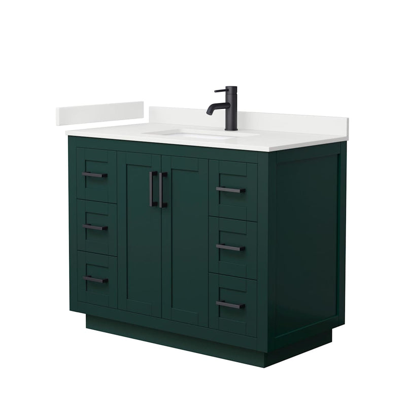 Miranda 42" Free Standing Single Basin Vanity Set with Cabinet and Quartz Vanity Top - image 17