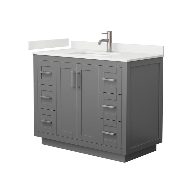 Miranda 42" Free Standing Single Basin Vanity Set with Cabinet and Quartz Vanity Top - image 18