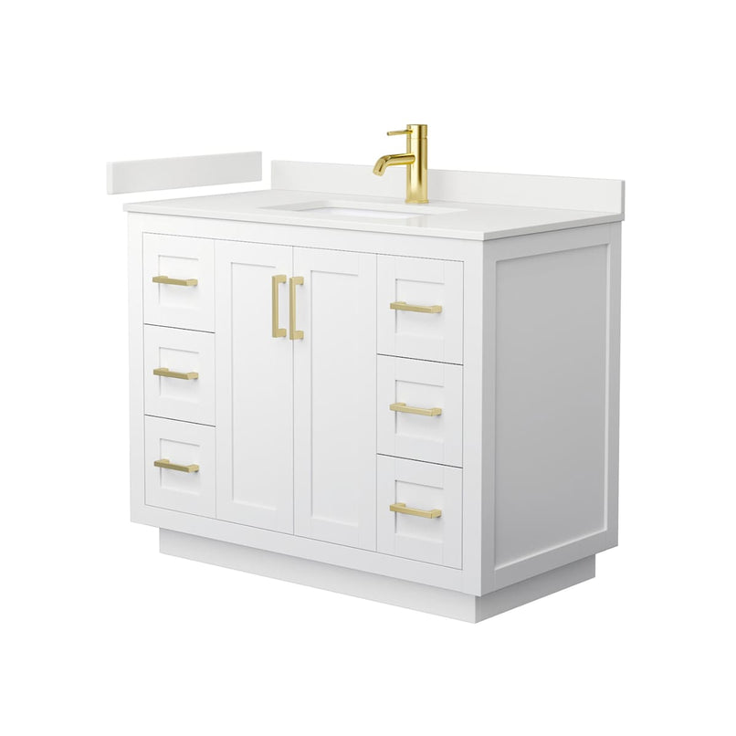 Miranda 42" Free Standing Single Basin Vanity Set with Cabinet and Quartz Vanity Top - image 20