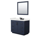 Miranda 42" Free Standing Single Basin Vanity Set with Cabinet, Quartz Vanity Top, and Framed Mirror - image 9