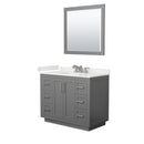 Miranda 42" Free Standing Single Basin Vanity Set with Cabinet, Quartz Vanity Top, and Framed Mirror - image 17