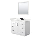 Miranda 42" Free Standing Single Basin Vanity Set with Cabinet, Quartz Vanity Top, and Framed Mirror - image 19