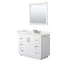 Miranda 42" Free Standing Single Basin Vanity Set with Cabinet, Quartz Vanity Top, and Framed Mirror - image 21