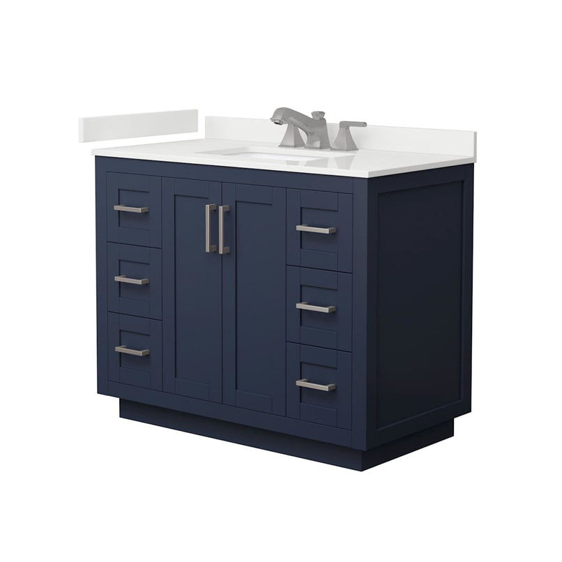 Miranda 42" Free Standing Single Basin Vanity Set with Cabinet and Quartz Vanity Top - image 10