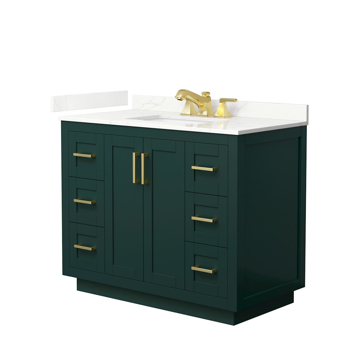Miranda 42" Free Standing Single Basin Vanity Set with Cabinet and Quartz Vanity Top - image 11