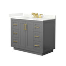Miranda 42" Free Standing Single Basin Vanity Set with Cabinet and Quartz Vanity Top - image 14