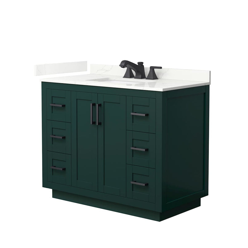 Miranda 42" Free Standing Single Basin Vanity Set with Cabinet and Quartz Vanity Top - image 15