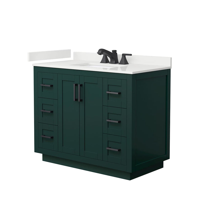 Miranda 42" Free Standing Single Basin Vanity Set with Cabinet and Quartz Vanity Top - image 16