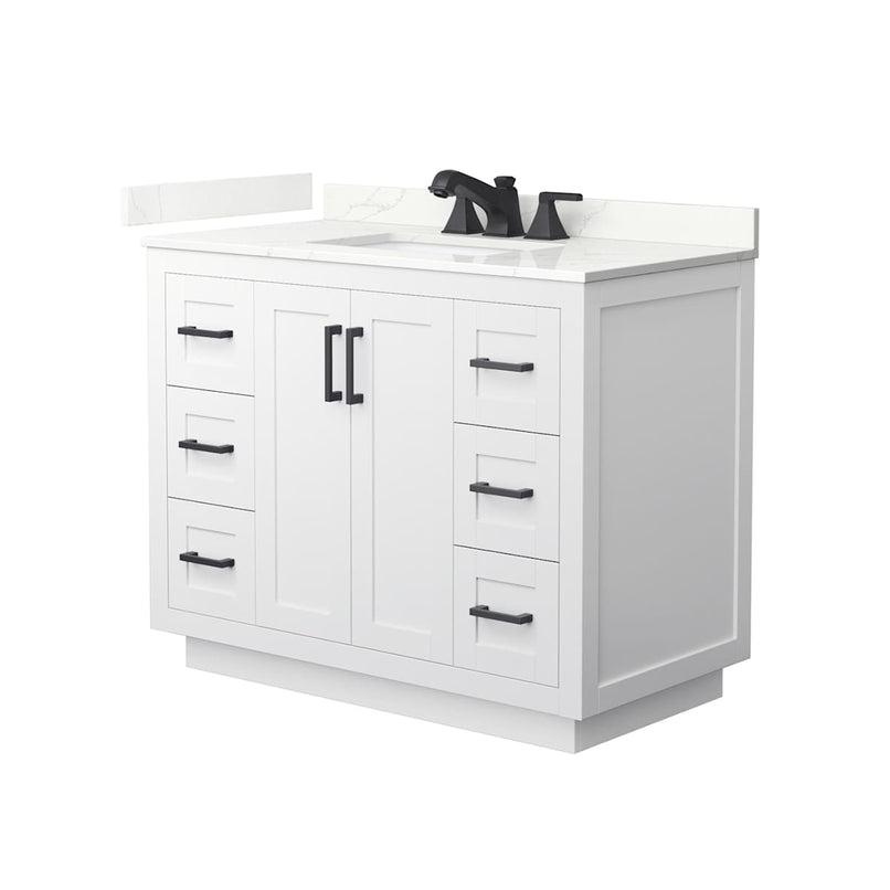 Miranda 42" Free Standing Single Basin Vanity Set with Cabinet and Quartz Vanity Top - image 18