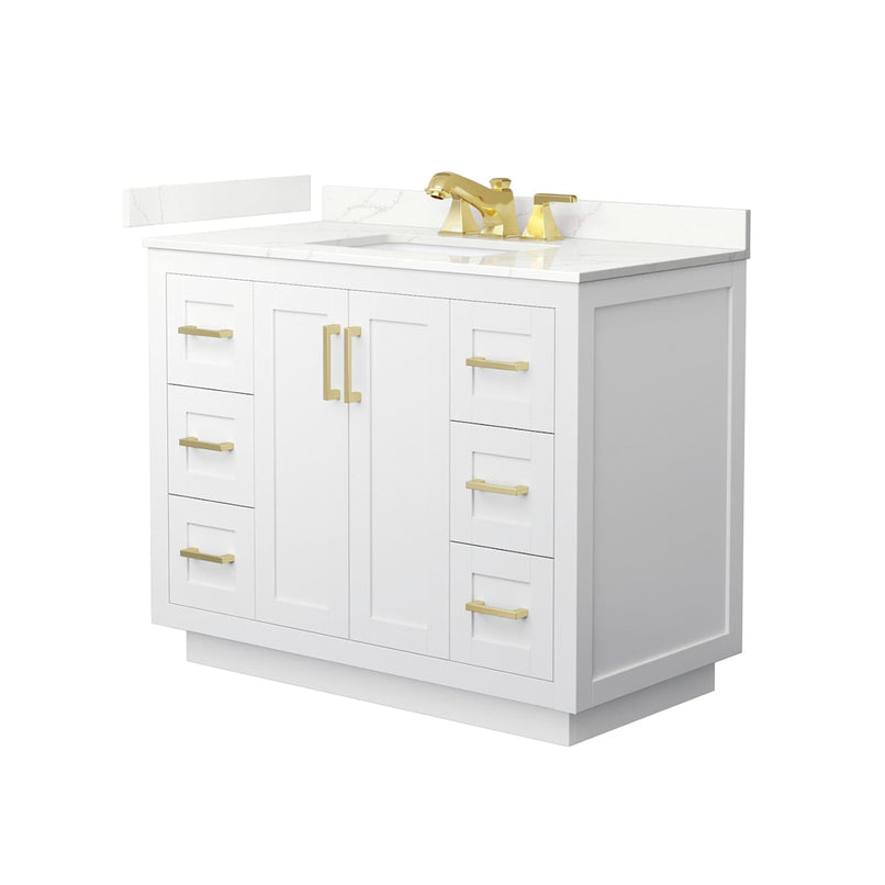 Miranda 42" Free Standing Single Basin Vanity Set with Cabinet and Quartz Vanity Top - image 19