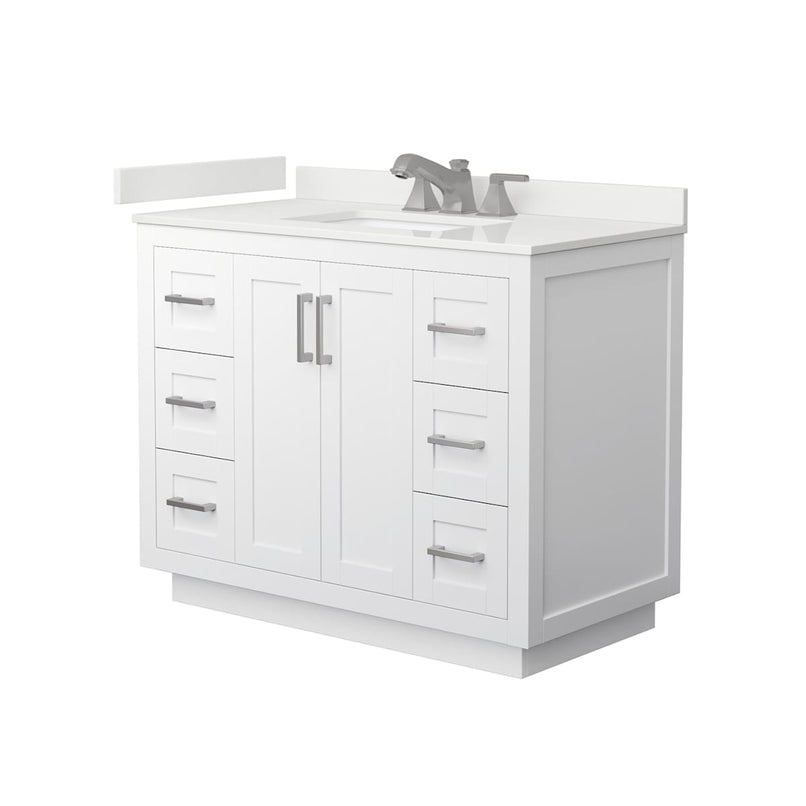 Miranda 42" Free Standing Single Basin Vanity Set with Cabinet and Quartz Vanity Top - image 21